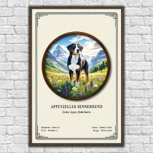 Affiche Série de zoologie Appenzeller Sennenhund