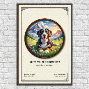 Affiche Série de zoologie Appenzeller Sennenhund
