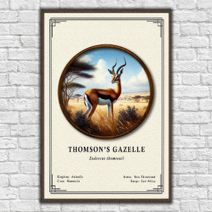 Affiche Série de zoologie de la gazelle de Thomson