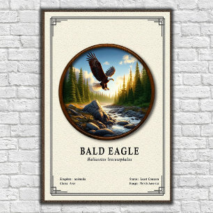 Affiche Série de zoologie de l'aigle à tête blanche