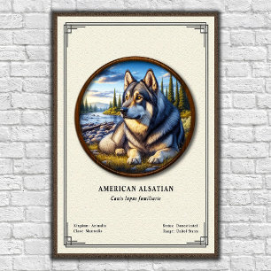 Affiche Série de zoologie de l'Alsatien américain
