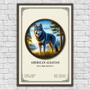 Affiche Série de zoologie de l'Alsatien américain