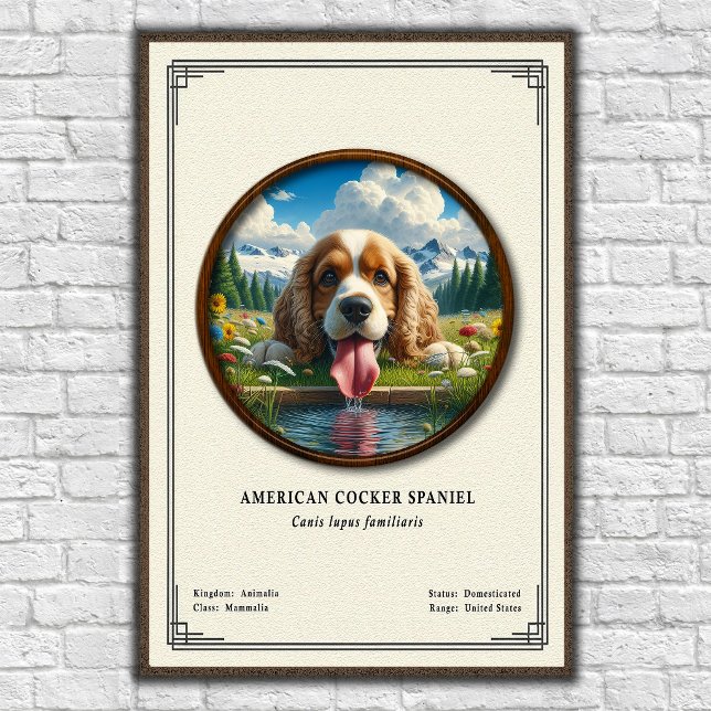 Affiche Série de zoologie de l'épagneul américain Cocker (Créateur téléchargé)