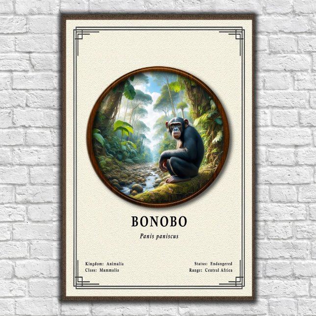 Affiche Série de zoologie des bonobos (Créateur téléchargé)