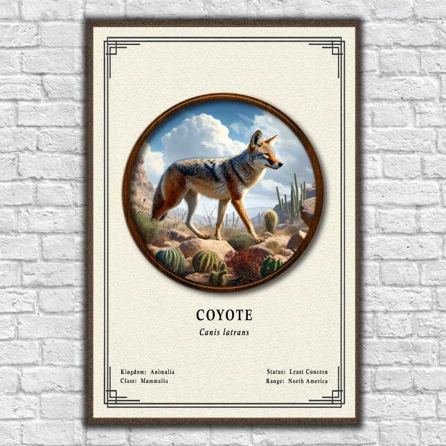 Affiche Série de zoologie des coyotes (Créateur téléchargé)