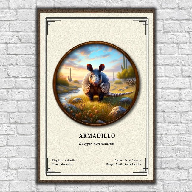 Affiche Série de zoologie des tatous (Créateur téléchargé)