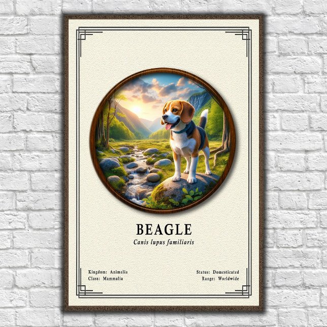Affiche Série de zoologie du Beagle (Créateur téléchargé)