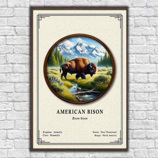 Affiche Série de zoologie du bison d'Amérique (Créateur téléchargé)