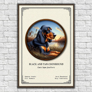 Affiche Série de zoologie du Black and Tan Coonhound