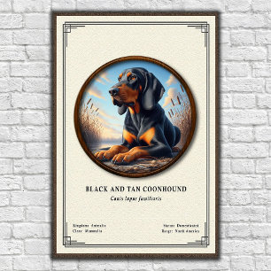 Affiche Série de zoologie du Black and Tan Coonhound