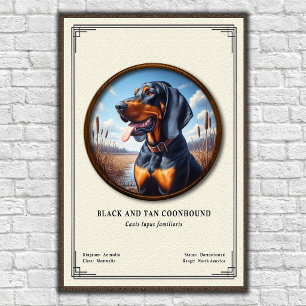 Affiche Série de zoologie du Black and Tan Coonhound