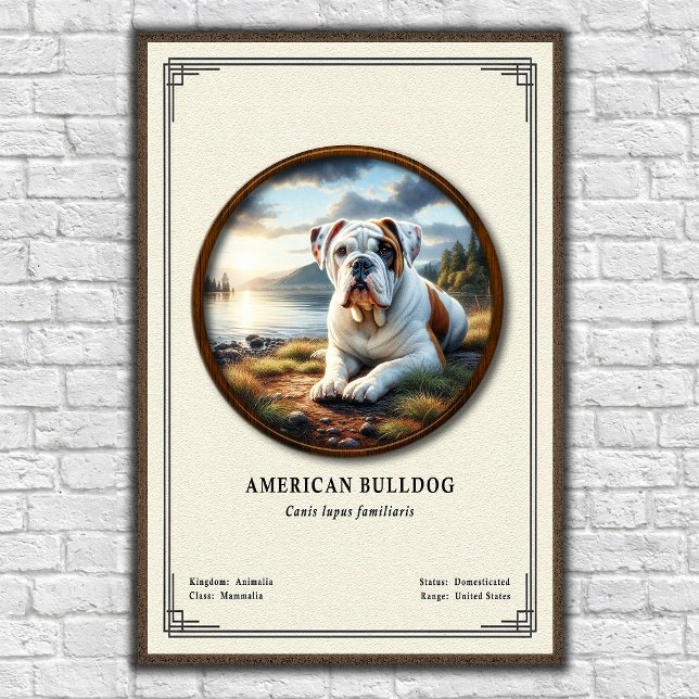 Affiche Série de zoologie du bouledogue américain (Créateur téléchargé)