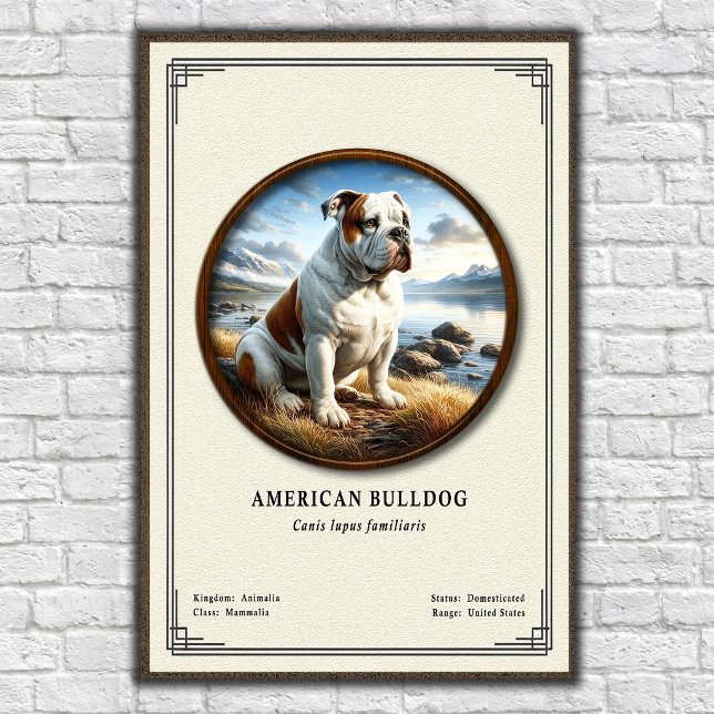 Affiche Série de zoologie du bouledogue américain (Créateur téléchargé)
