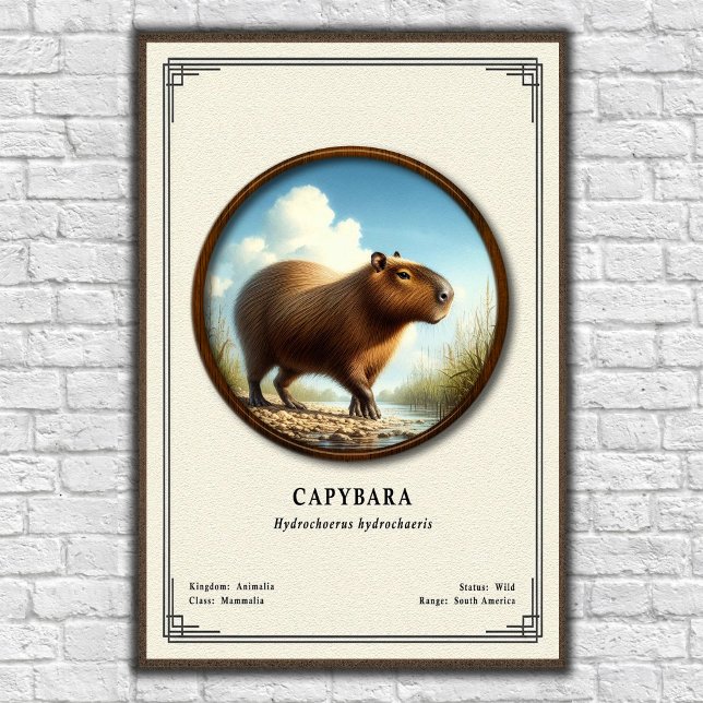Affiche Série de zoologie du capybara (Créateur téléchargé)