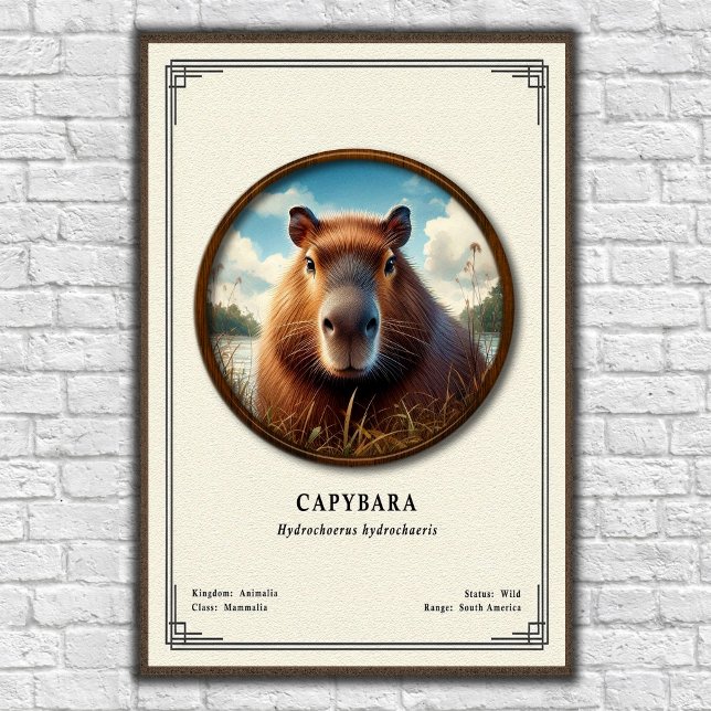Affiche Série de zoologie du capybara (Créateur téléchargé)