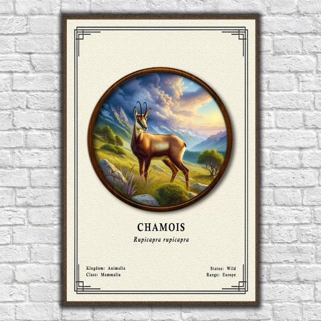 Affiche Série de zoologie du chamois (Créateur téléchargé)