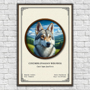 Affiche Série de zoologie du chien-loup tchécoslovaque