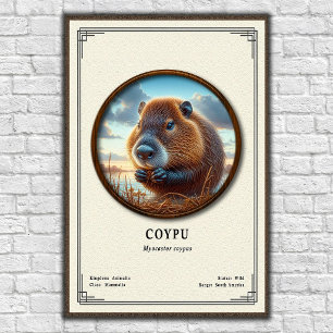 Affiche Série de zoologie du Coypu