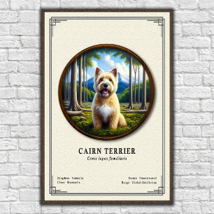 Affiche Série de zoologie sur le Cairn Terrier