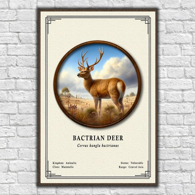 Affiche Série de zoologie sur le cerf bactrien (Créateur téléchargé)