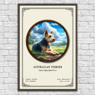 Affiche Série de zoologie Terrier Australien