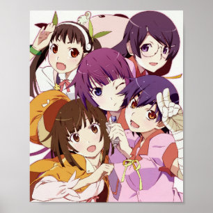Affiche Série Monogatari - Groupe