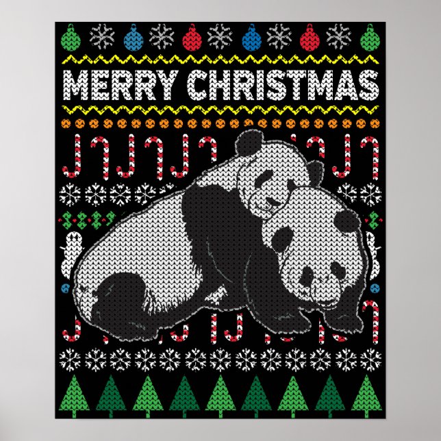 Affiche Série Pandas Ugly Christmas Sweat Wildlife (Devant)