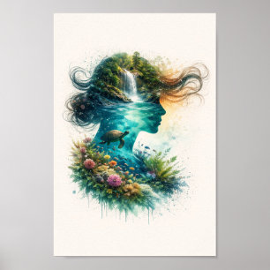 Affiche Série Silhouette de Paysage de Rêve