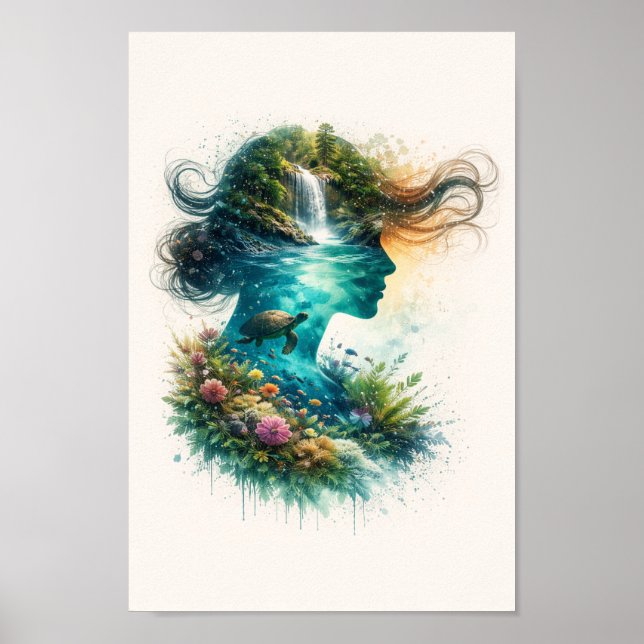 Affiche Série Silhouette de Paysage de Rêve (Devant)