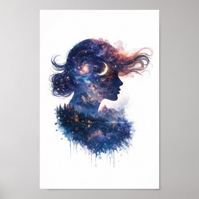 Affiche Série Silhouette de Paysage de Rêve (Devant)
