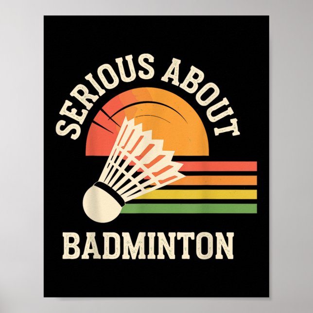 Affiche Sérieux à propos de Badminton (Devant)