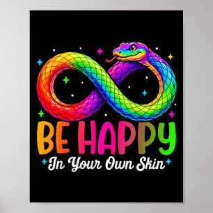 Affiche Serpent arc-en-ciel être heureux conception de sen