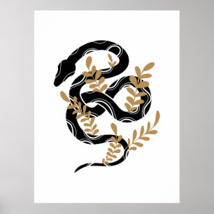 Affiche Serpent avec plante