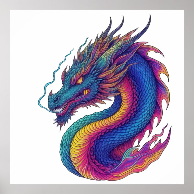 Affiche Serpent de dragon mystique (Devant)