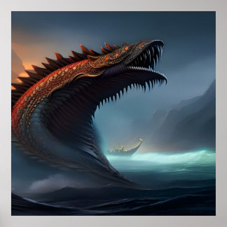 Affiche Serpent de mer - Jörmungandr