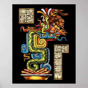 Affiche Serpent de vision maya