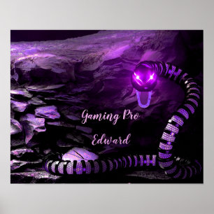 Affiche Serpent Imaginaire Gamer personnalisé