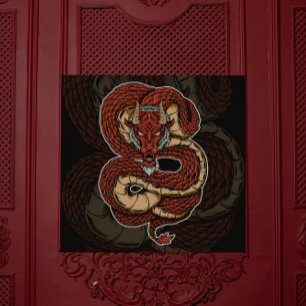 Affiche Serpent infernal Dragon rouge