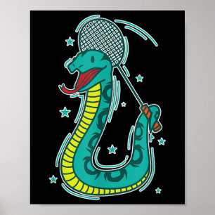 Affiche Serpent joue Badminton