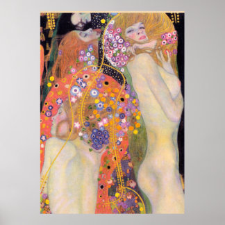 Affiche Serpents d'eau, Gustav Klimt