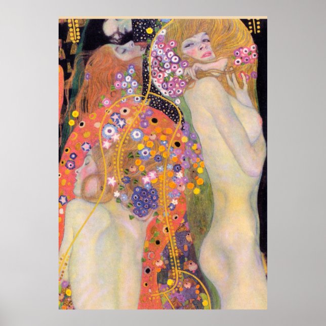 Affiche Serpents d'eau, Gustav Klimt (Devant)