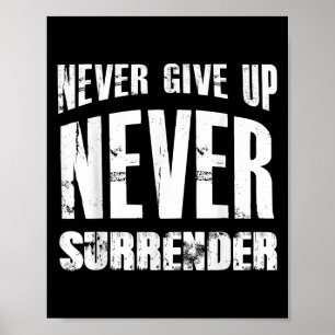Affiche Serrure De Motivation N'Abandonne Jamais Me Rendre