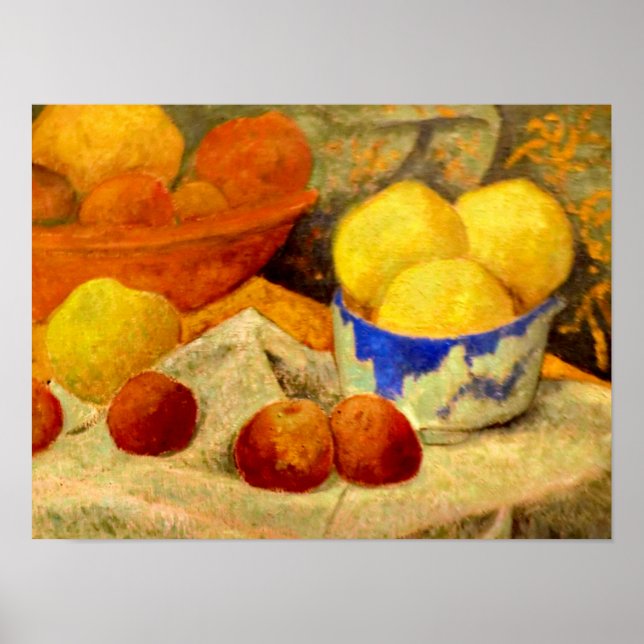 Affiche Serusier - Pommes et bol bleu (Devant)