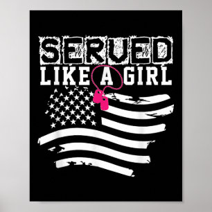 Affiche Servi Comme Une Fille Mémorial Femmes Vétérans Fêt