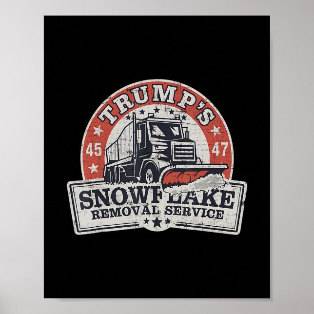 Affiche Service de déneigement de Trump drôle de Trump  (Devant)