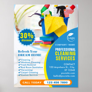 Affiche Service de nettoyage professionnel