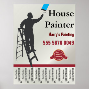 Affiche Service de peinture de la maison Petite entreprise