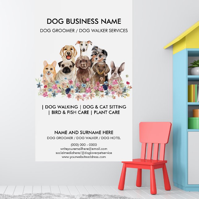 Affiche Service de Rencontre pour Petits Chiens (Pépinière 1)