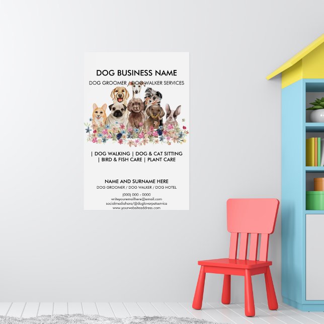 Affiche Service de Rencontre pour Petits Chiens (Pépinière 1)