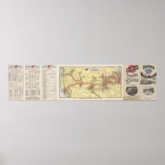 Affiche Service de train depuis Chicago (Devant)